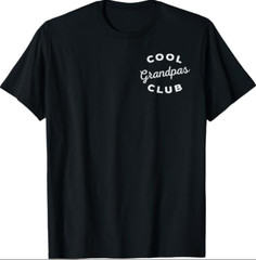 Cool Grandpas Club Pocket Fathers Day Grandfather Papa Men T-Shirt