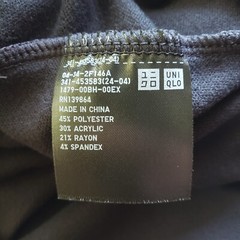 Uniqlo Mens XL Black Mock Neck Long Sleeve Shirt Minimalist Neutral NWOT