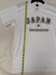 RR Japan “Japan: Limited Edition” 3D Textured White Graphic Men’s Tee Shirt (M)