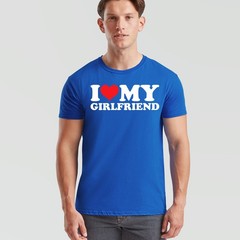 I Love My Girlfriend Heart Unisex T Shirt Family Funny Romantic Gift For Him
