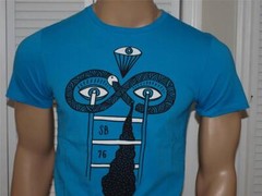 WeSC Superblast Meta T Shirt Cyan NWT D407543616