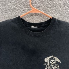 VINTAGE Sons of Anarchy T Shirt Men Extra Large Black Biker Motorcycle Michigan