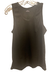Men’s Mesh Tank Top Quick-Drying Fitness NWOT size Medium US Black Poly stretch