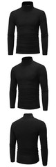 Men’s Long Sleeve Mock Neck Base Layer Shirts Winter Thermal Tops Undershirt