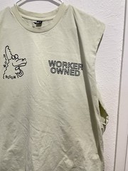 Slow Bloom Coffee Co Worker Owned Muscle Tank Top Unisex Mens XL Custom Cut Off