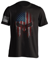 American Spartan Warrior USA Flag Military Fighter Short-Sleeve T-Shirt Gym MMA