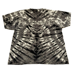 Unbranded Tie Dye T-Shirt XL Kitty Cat Face Gray Black White Tee Green Eyes