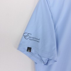 For Horses T Shirt Mens M Sky Blue Equestrian Italy Technical Limited Edition