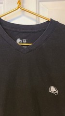 Taco Bell Shirt Mens XL Black V Neck Short Sleeve Logo Employee