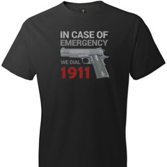Emergency Dial 1911 Colt Browning Pro Gun Rights 2nd Amendment 100% Men T-Shirt