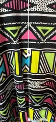 H&M Divided Funky Geometric 90s Pattern Short Sleeve Xl Aztec Hip Hop