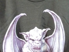 Vintage Fashion Victim Gargoyle 1995 Black T-shirt Large Single Stitch USA Made