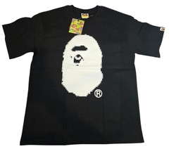 A Bathing Ape Bape Black/ White Ape Head Mens Large T-shirt
