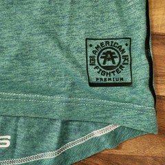 American Fighter Double Sided Graphic T-Shirt Turquoise Size 3XL/XXXL