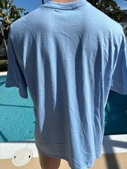 Vintage Hanes Heavyweight 50/50 Blank Blue Plain T-Shirt Size XL