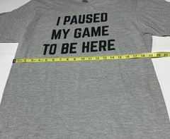 Ann Arbor T-Shirt Company “I Paused My Game To Be Here” Gray Graphic Tee Size L