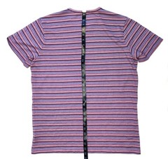 Marine Layer Men’s Re-Spun Crew T-Shirt M/L Multicolored Striped Stretch Crew