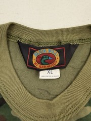 Vintage Camo Pocket T-Shirt Mens XL Fits L USA Single Stitch Boxy 80s Woodland