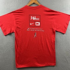 Vintage Nike Honolulu Marathon Shirt Mens XXL Red Running Race 90s Single Stitch