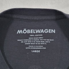 Mobelwagen Air Cooled Only Club Shirt Mens Large Black VW Volkswagen Tee