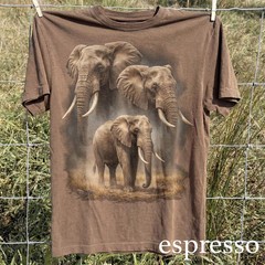 Retro Majestic Elephant Comfort Tee Graphic Wildlife Animal Mens Womens