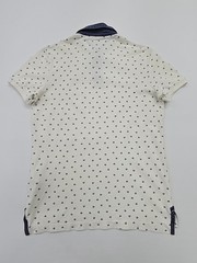 Tommy Jeans Men’s White Pattern Polo Shirt Size S Contrast Collar