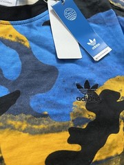 NWT Adidas Classic OriginalsCamo AOP l Men’s T-Shirt Sz S-XL $40 Blue Yellow