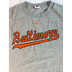 Majestic Baltimore Orioles Adam Jones 10 Gray MLB Player T-Shirt Mens XL