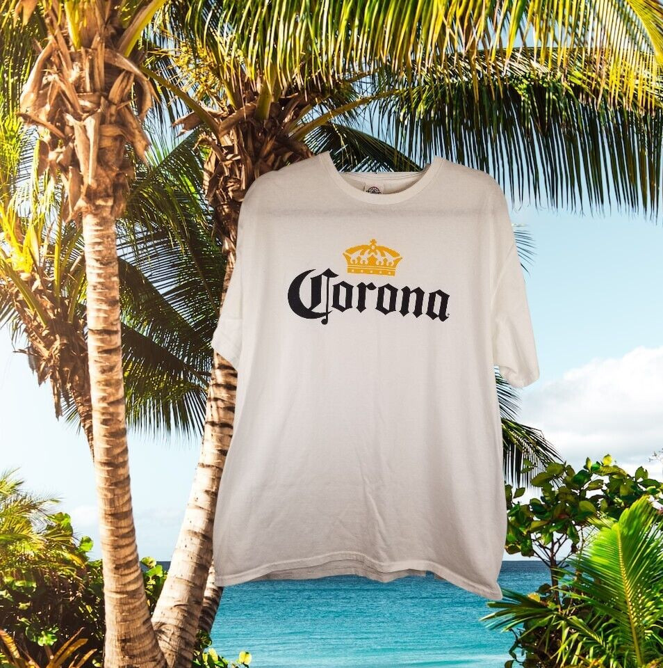 CORONA Logo Men’s Tee Shirt Delta Pro Weight Tag White Classic Size XL