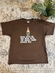 Vintage Fruit of the Loom Brown Gnome Graphic T-Shirt