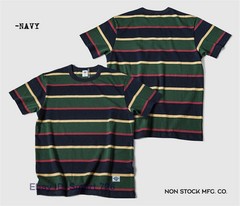 NON STOCK Ivy League Striped Crew Neck T Shirts Preppy Style Men’s Casual Tee