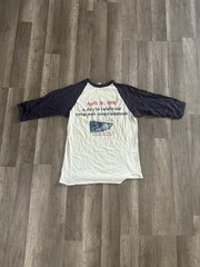 VTG 80s Paul Winter Common Ground Baseball Single Stitch Long Sleeve Shirt Sz M