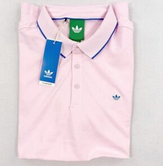 NEW MENS ADIDAS ORIGINALS TREFOIL POLO SHIRT ~SIZE LARGE #JW3964 LILAC PINK