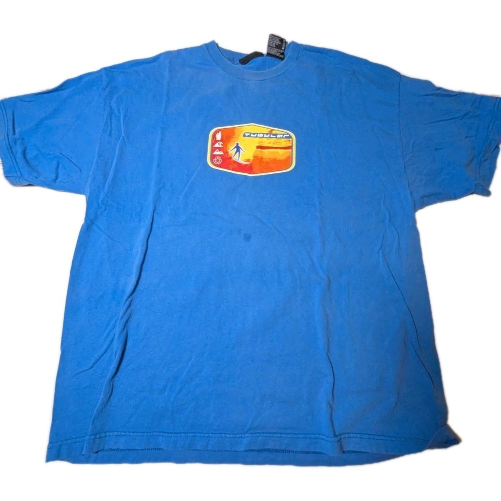 No Boundaries Surf Surfing Blue Short Sleeve T- Shirt Mens XL