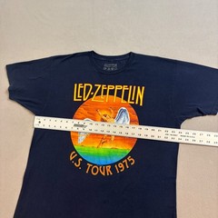 Led Zeppelin US Tour 1975 Graphic T-Shirt Mens XL Black Swan Song Icarus Logo