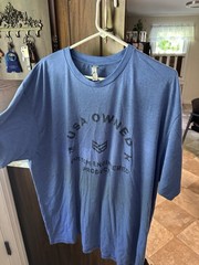 Next Level Apparel Tee Shirt Size 3XL USA OWNED CUSTOM ENGINEERED PRODUCTS BLUE