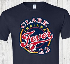 Clark 22 – Indiana Fever – Caitlin Clark – WNBA – Adult, Youth & Toddler Sizes