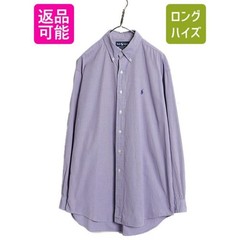 Ralph Lauren Check Long Sleeve Button-Down Shirt Men L Old Polo Cotton Japan
