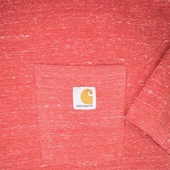 Carhartt Men’s Original Fit Pocket T-Shirt 3XL Heathered Red /orange Crew Neck
