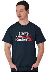 President Cory Booker 2020 Election Campaign Adult Short Sleeve Crewneck Tee
