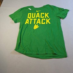 Nike Oregon Ducks Quack Attack T-Shirt Green Mens Medium Asymmetrical Hem DIY
