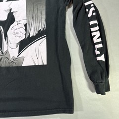 Bad Habits Spencers Long Sleeve T-Shirt Medium Black Graphic Alt Streetwear