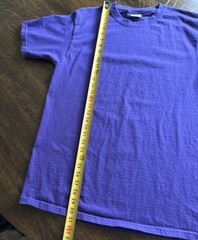 Vintage Pluma Purple T Shirt Blank Sz M 90s Y2K Short Sleeve Heavyweight Cotton