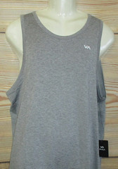MENS RVCA PERFORMANCE GRAY TANK TOP T-SHIRT SIZE M
