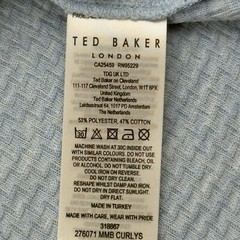 Ted Baker London Textured T-Shirt Short Sleeve Crew Neck Blue Size 5 XL