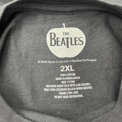 The Beatles Mens 2XL Black Graphic T-Shirt Apple Corps 2020 Band Tee Cotton