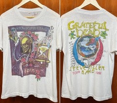 Remake 1992 Grateful Dead T-Shirt basic style 2 sided White tee Men Women