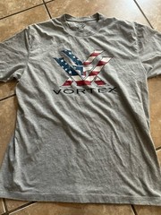 Vortex S Unisex Logo Tee Tshirt Grey Americana
