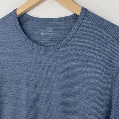 MACK WELDON Shirt Mens M Airknit Waffle Thermal Stretch Performance T Tee Blue