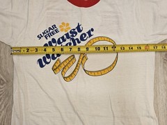 Vintage 80s Graphic Print ‘Waist Watcher’ T-shirts, Size M (38-40)